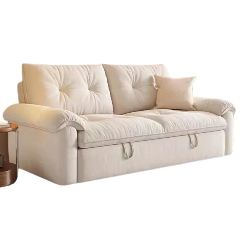 

Cream style sofa bed Internet celebrity living room foldable dual-purpose integrated small apartment multi-functional small sofa