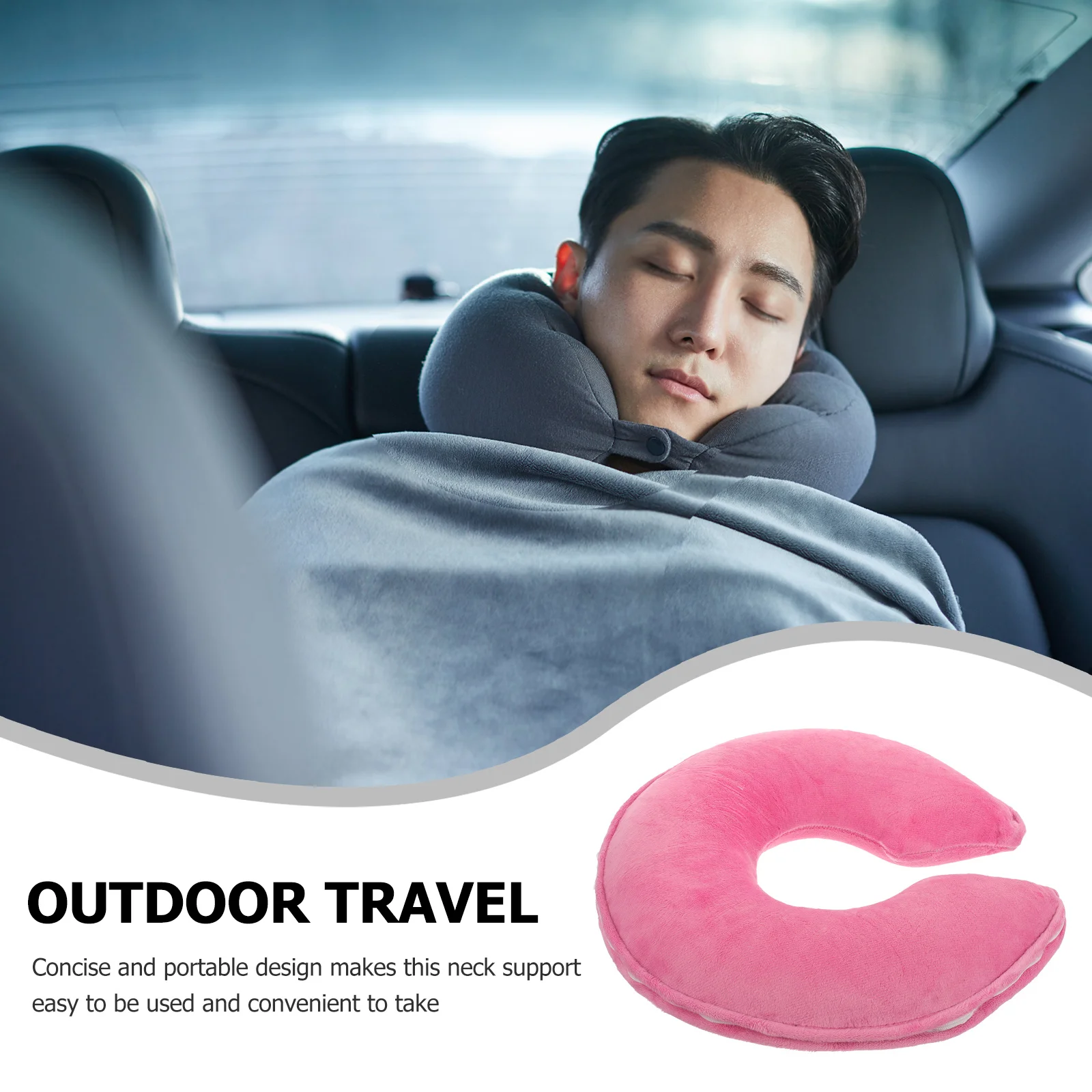 

U-образная подушка для шеи из пенопласта для сна, путешествия, автомобиля, офиса, кровати, массажный стол, удобный уютный самолет