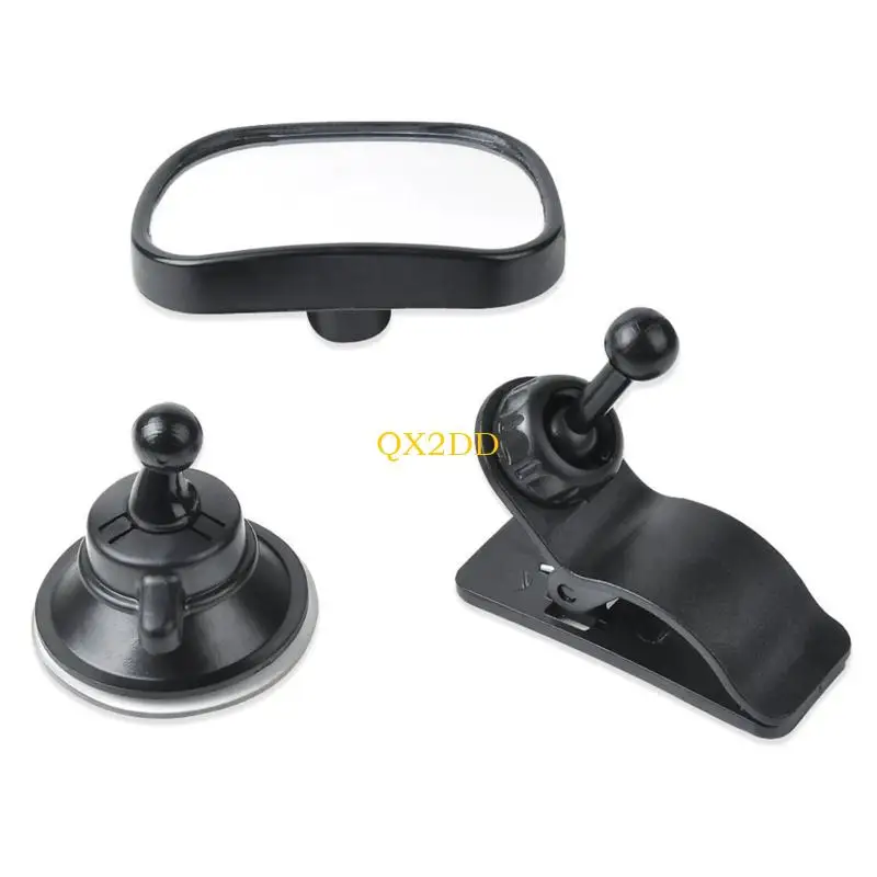 

QX2D Rear Monitoring Mirror Secure Suction Cup & Clip Mount Shatterproof