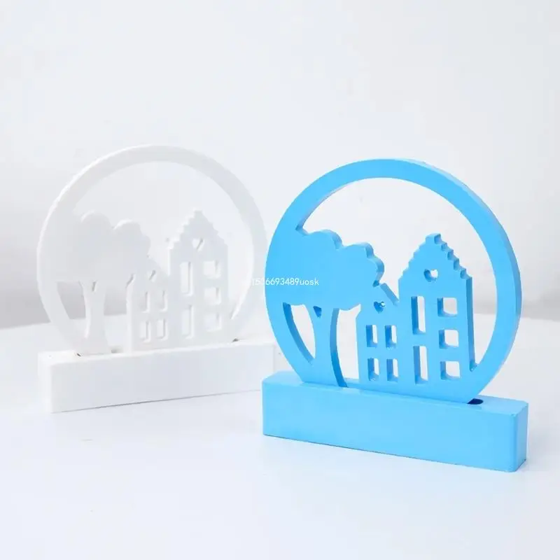 

House Wreath Shaped Silicones Molds for Making Holder Decorations Festival Gift Craft Home Decorations
