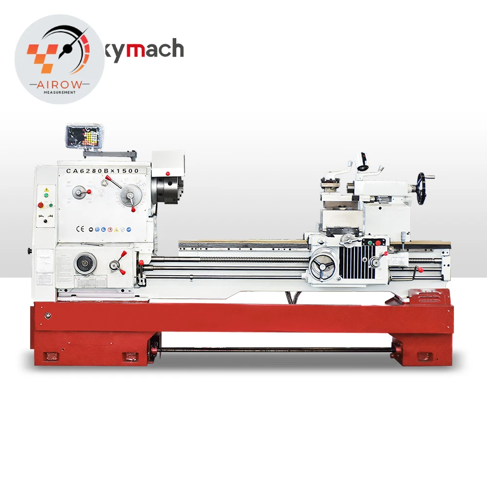 Airow CA6280B Heavy Duty Precision Engine Lathe Bed  Hardened Ground Guideways Metalworking Lathe