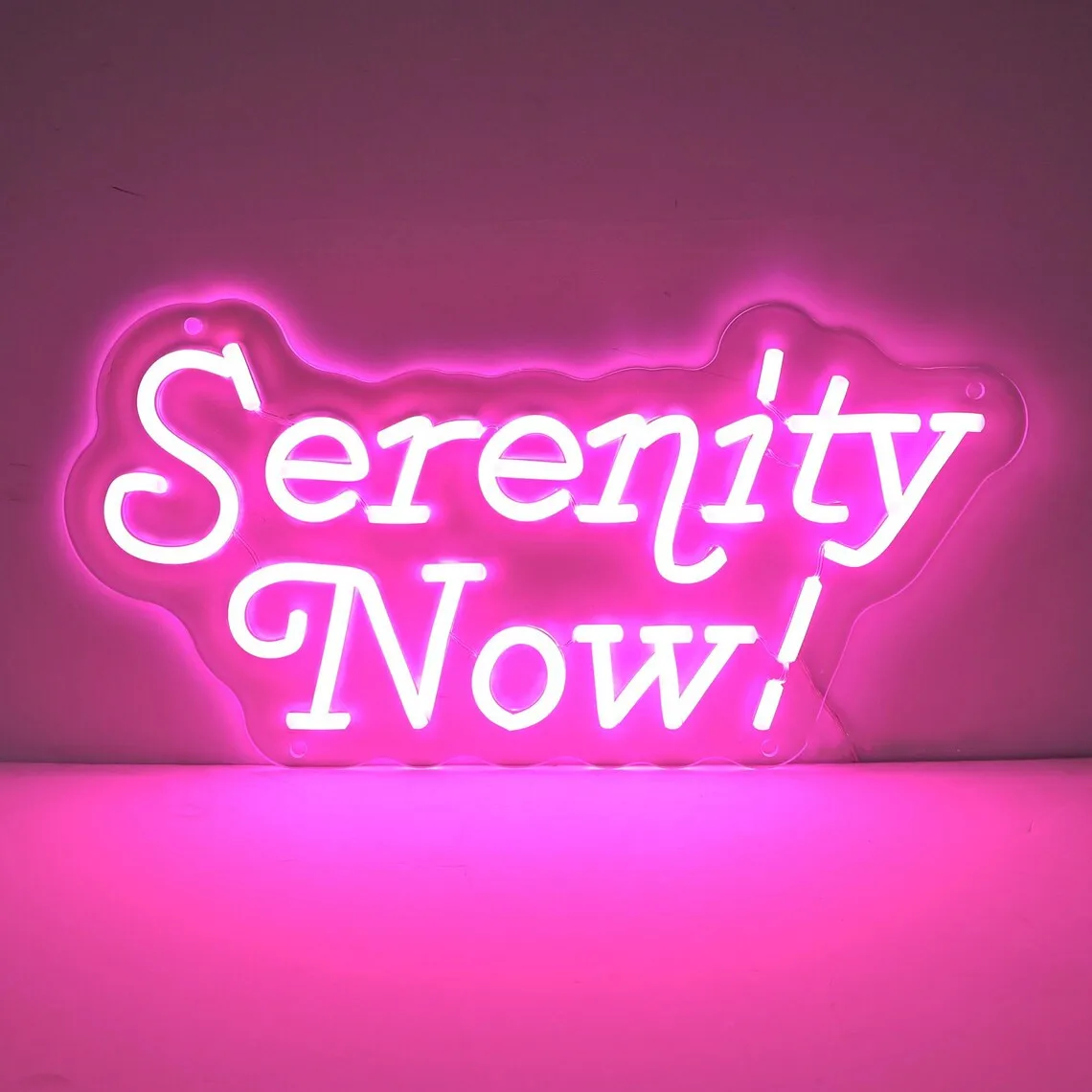 Serenity Now Neon Sign, Funny Quote Led Neon Light, Gift for Seinfeld's Fan, TV Show Inspired Neon, Retro Wall Design Neon Decor