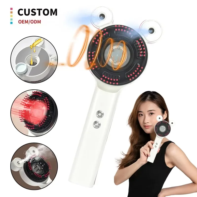 

Электрическая расческа для расслабления кожи головы, массажер для головы с вибрацией и масляным аппликатором, массажер для волос, расческа для кожи головы