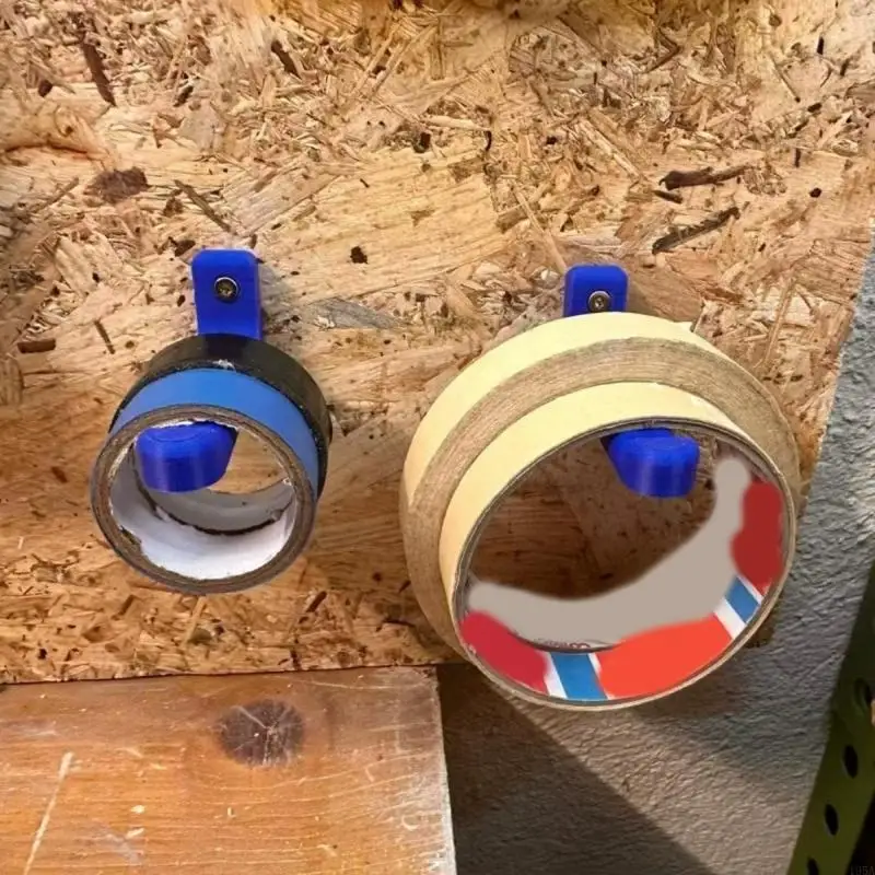 Compacted Tool Storage Wall Rack 3D Printed Support Holder Hooks for Tape Rolls Workshop and Home Work Areas Setup 10Pcs