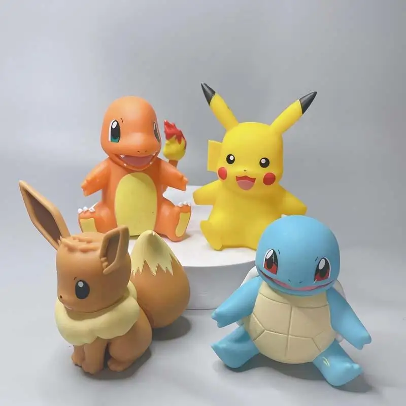 Pokemon Anime Peripherals Pikachu Eevee Bulbasaur Charmander Mimikyu Model Doll Action Figure Birthday Gift