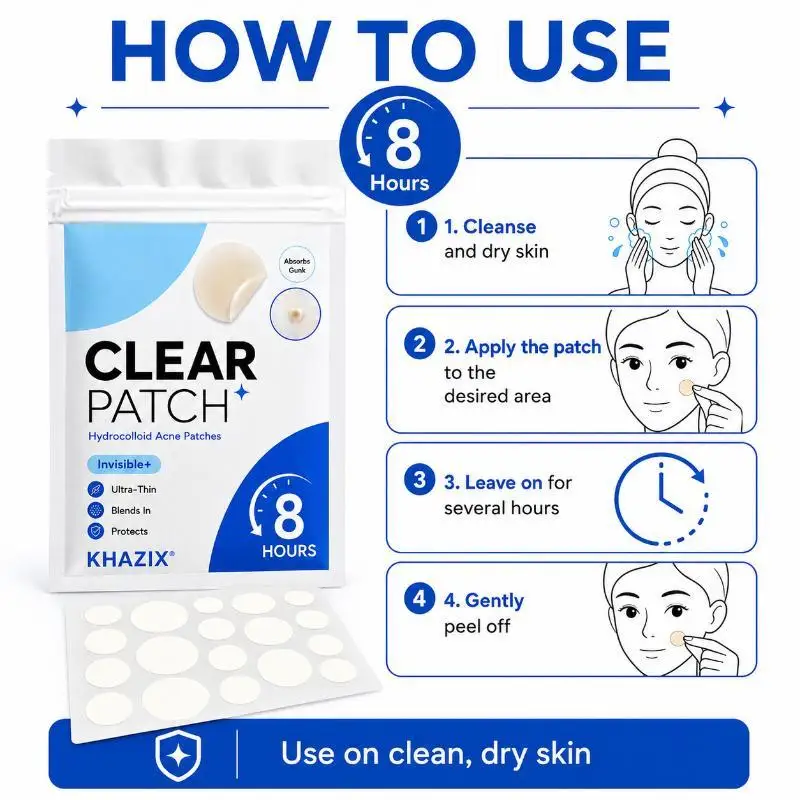 

360pcs Full-coverage Round Patches, Ultra-thin Invisible Design To Hide Blemishes And Marks Perfectly