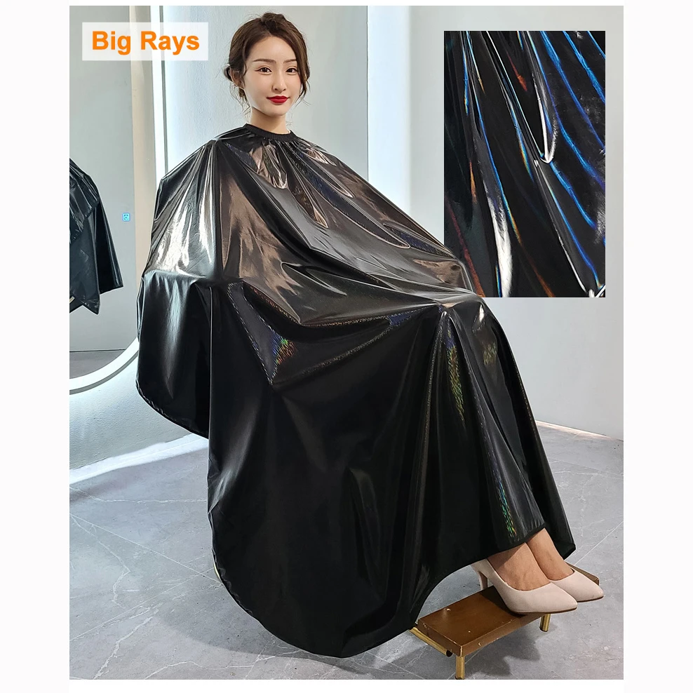 Waterproof Coating Dyeing Hair Capes Salon Hairdressing Cape Antifouling Hairstyling Customer Apron Glossy Cloth Gown 1737