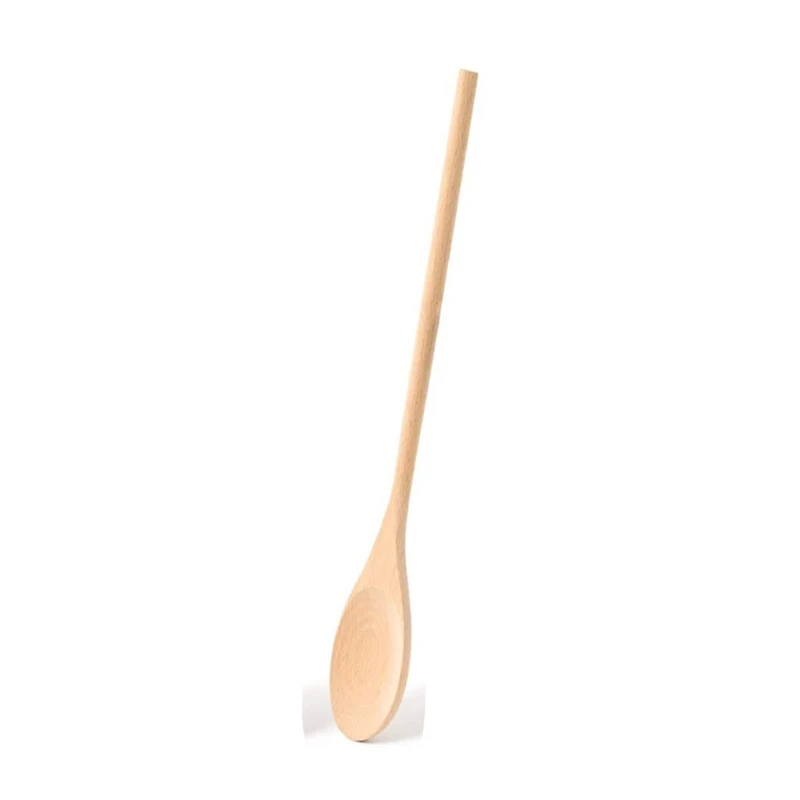 Cucchiai di legno da 6 pezzi per cucinare, cucchiai con manico lungo da 12 pollici per mescolare, mescolare alimenti, grandi utensili da cucina in legno