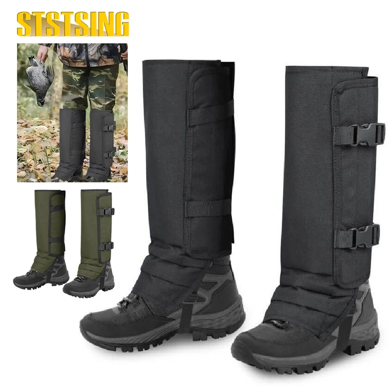 1Pair Snake Gaiters for Men Women, Balck Snake Bite Protective Gaiter Chaps Fit for Outdoor Hunting Hiking Farm Working Lawncare