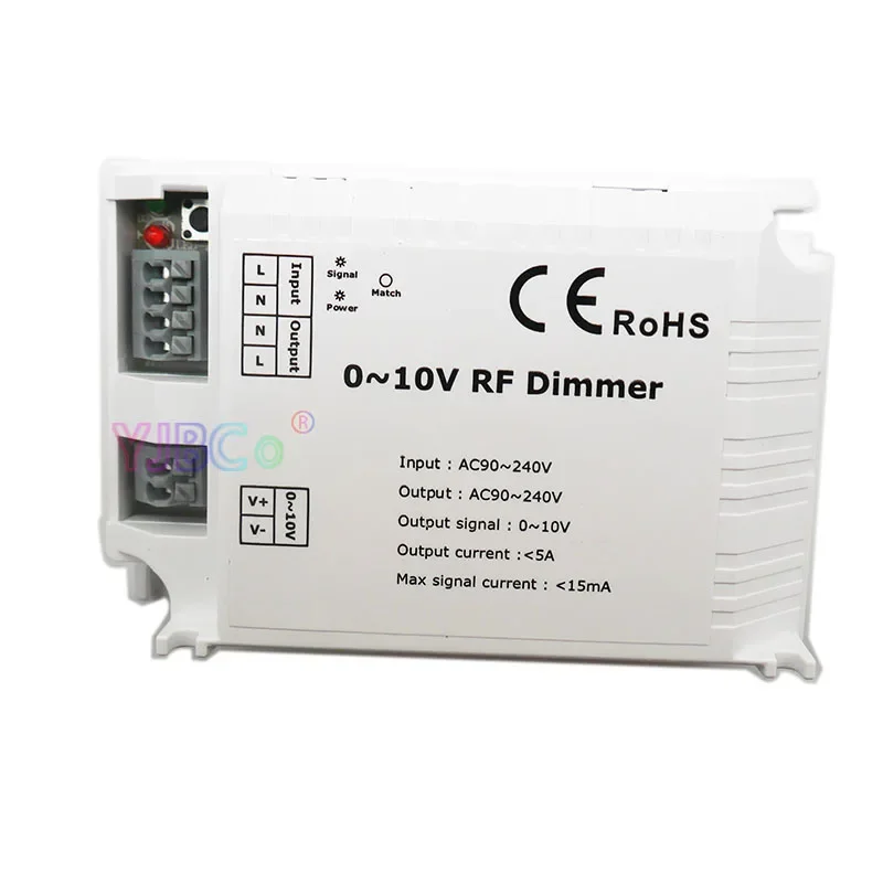 0-10V tegangan tinggi LED RF Dimmer DM015 110V 220V AC 1 Channel 1CH Trailing Edge peredupan Controller dengan 3 tombol nirkabel Remote