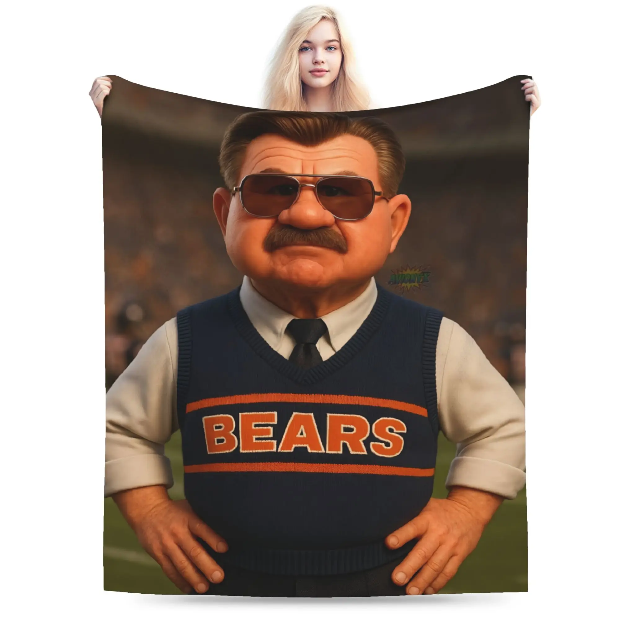 Super Soft RIP Mike Ditka Throw Blanket Premium Flannel Fleece Lightweight  Bed Blanket Warm Plush Blankets All Season Use