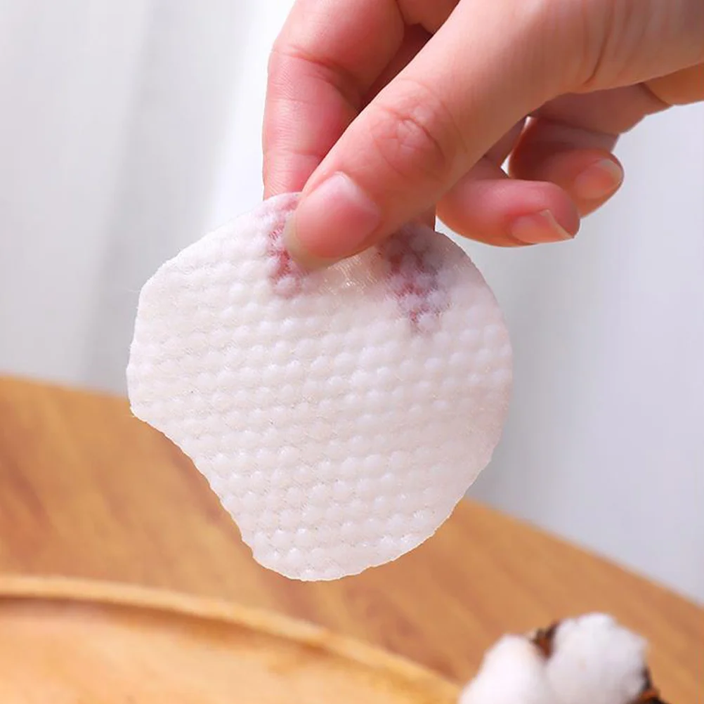 600 Pcs Pearl Pattern Makeup Remover Cotton Non-woven Fabric Pads Cleaning Face Cushion Supple Travel Mini Wipes