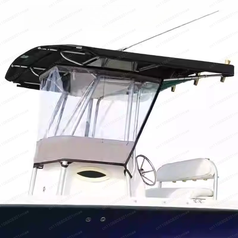 

3 bow aluminum tube boat Bimini top canopy Bimini top with PVC windshield