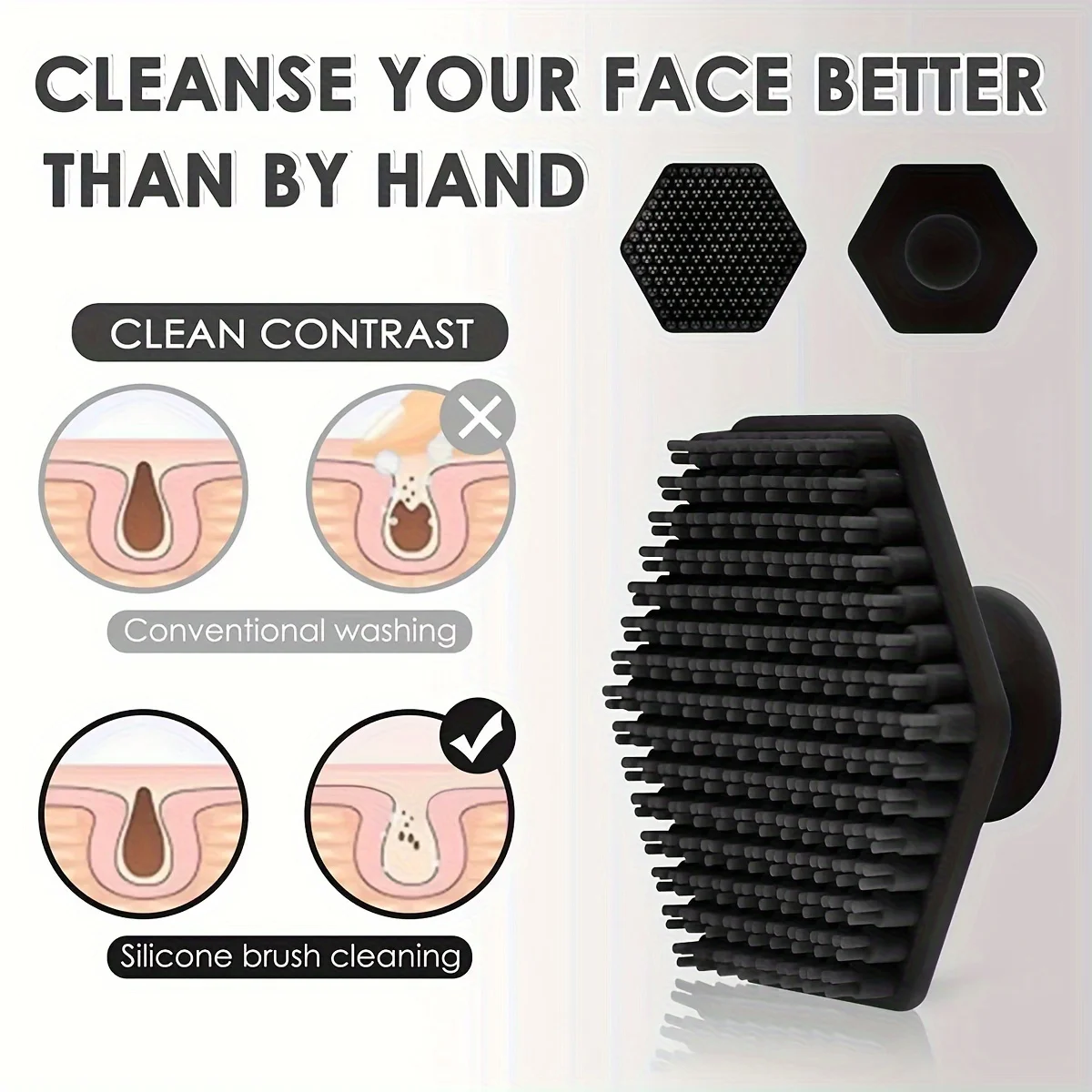 Zachte siliconen gezichtsreinigingsborstel Make-up remover tool Mee-eter verwijderaar Draagbare schoonheidstool Reinigingsborstel Schoonheid