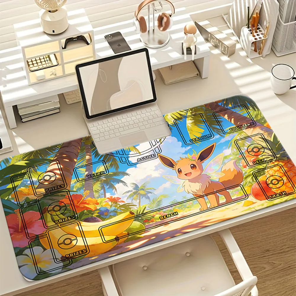 

Summer Tropical Eevee Pokemon TCG Playmat Extended Gaming Mouse Pad
