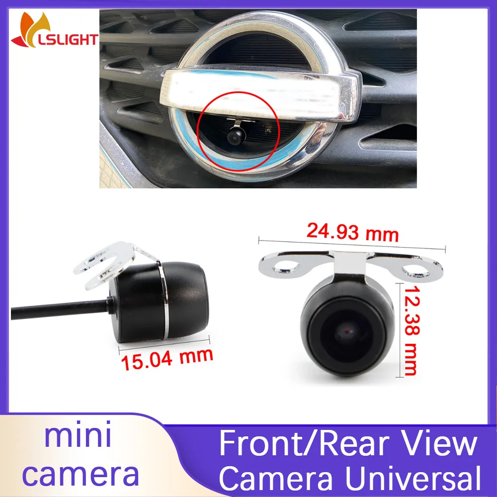 

12,5 мм мини-камера, вид спереди автомобиля и резервный монитор заднего вида, ночное видение, водонепроницаемая, универсальная, электронное наблюдение для парковки
