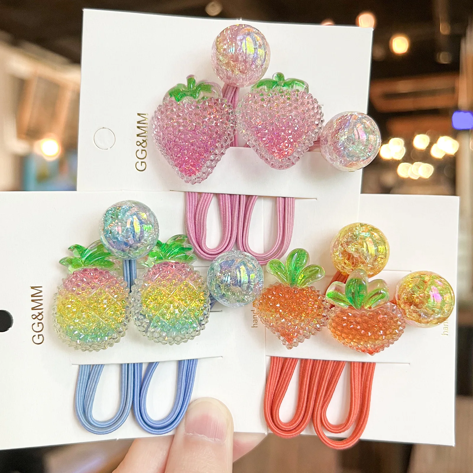 

Резинки для волос Candy Fruit: плоские, высокоэластичные, мягкие, не повреждающие волосы, милые аксессуары для детских причесок