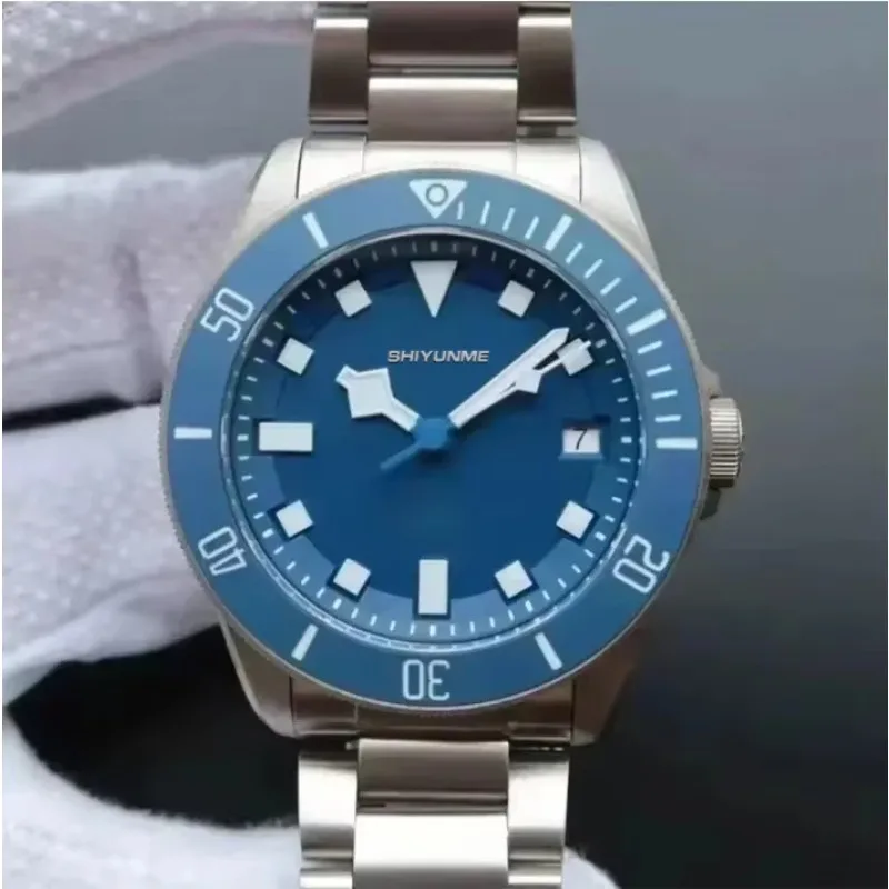 WATCH1 Store ساعة ميكانيكية أوتوماتيكية للرجال من الفولاذ المقاوم للصدأ بمينا كبير وظيفية بالكامل، جميع الوظائف تعمل على سلسلة T