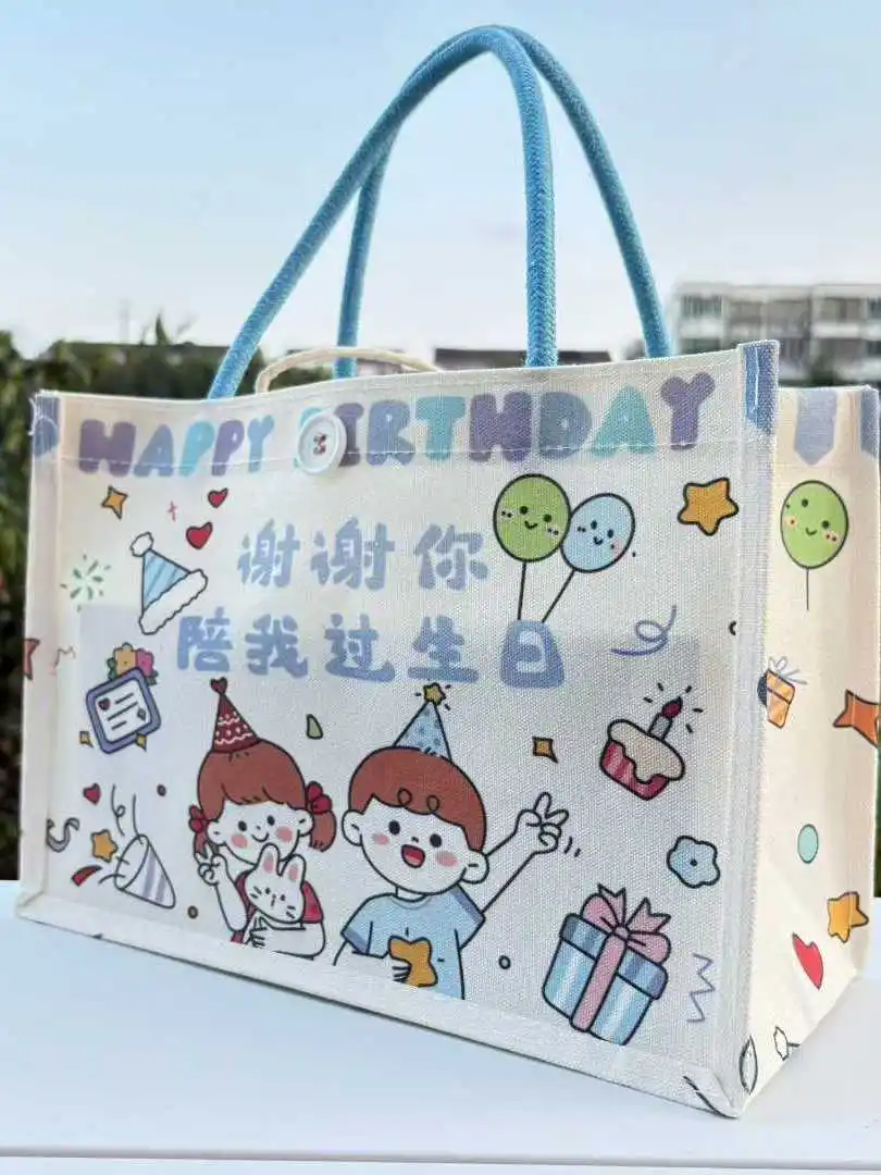 children's-canvas-handbag-birthday-gift-bag-boys-girls-baby-one-hundred-days-celebration-party-favor-bag-from-china