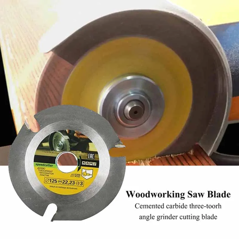 115/125MM Hard Alloy Circular Saw Blade 3/6 Teeth Disk Cutting Saw Blade Angle Grinder Woodworking Saw Blade