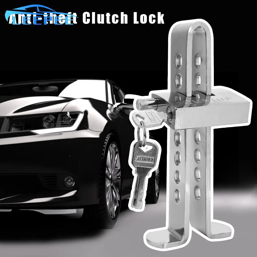 

Throttle Accelerator Security Anti-Theft Tool Auto Brake Pedal Lock Steel Stainless Universal Car Clutch Lock Car Accessories