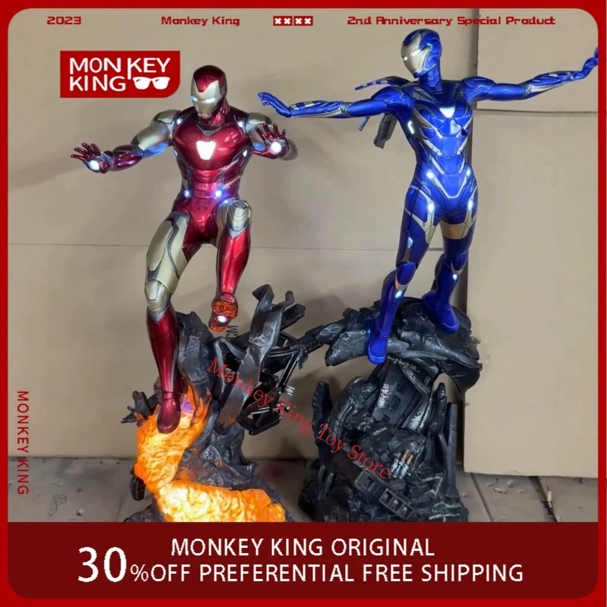 In Stock 1/4 Marvel Iron Man Pepper Mk85 Peripheral Resin Can Glow Model Statue Desktop Decoration Ornaments Birthday Gifts Toys