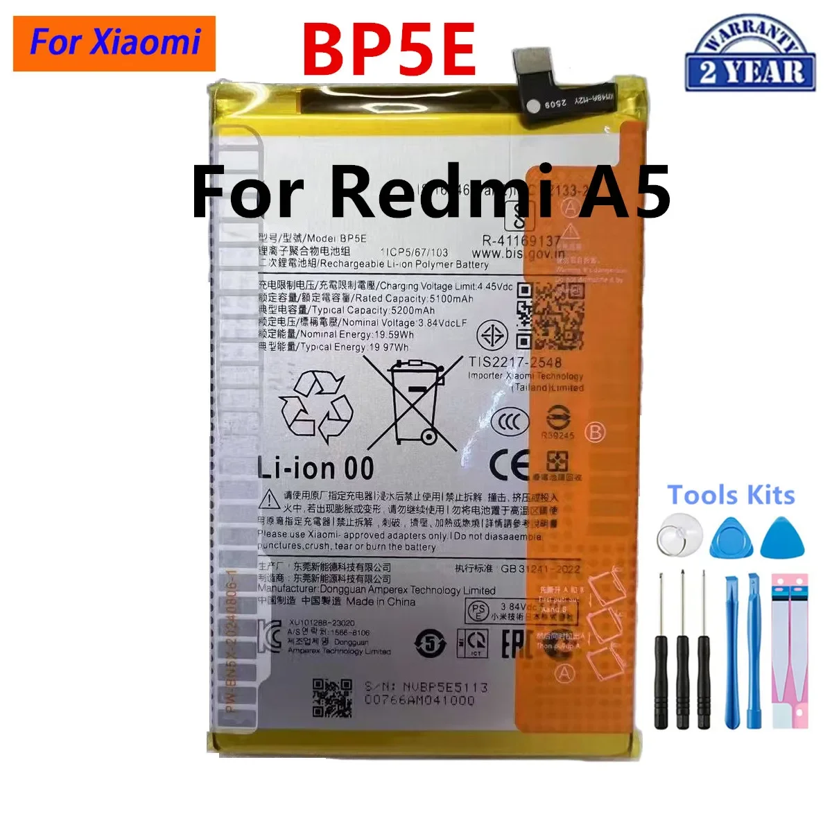 Batería BP48 BP41 BP53 BP4K BP47 BP5E BP44 BP4C BP4H para Xiaomi Redmi Note 11T 12 Pro /K50 /K20 Pro/A5 /K70 Ultra
