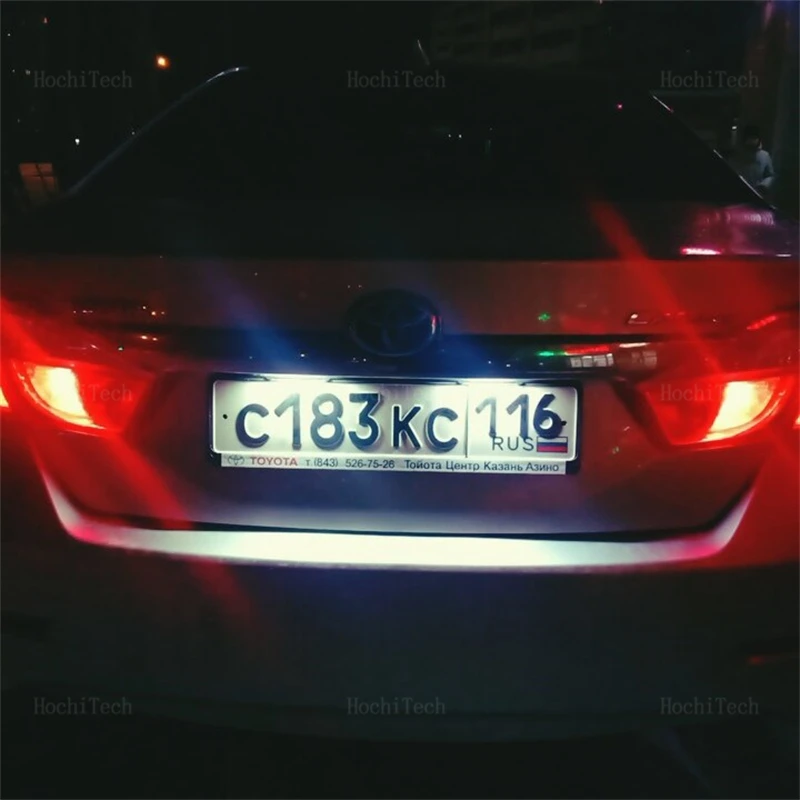 2Pcs DC12V LED License Number Plate Light Lamp LED White For Toyota Camry Avalon Auris E18 Vios Esquire EZ Noah Proace City SAI