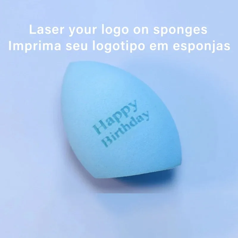 Hidrofóbico Latex-Free Powder Puffs, logotipo personalizado, esponja de beleza, ferramentas de maquiagem, lavável, liquidificadores, beleza, rosa, vermelho, branco