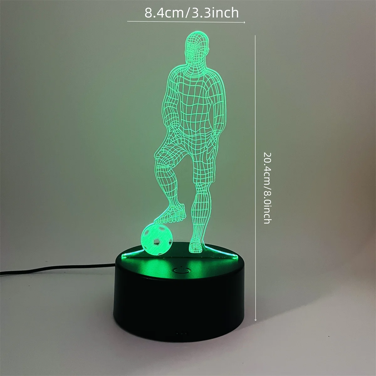 1pc Football  3D Night Light, 3D Optical Illusion Lamp With Touch, 7-Color Changing Ambient Light For Bedroom