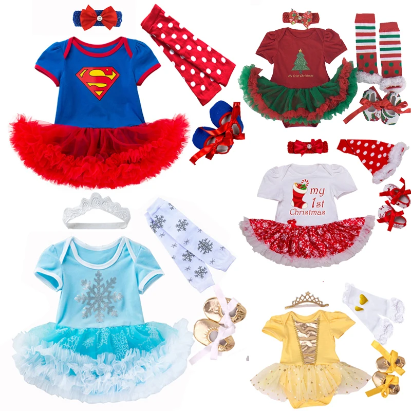 

Рождественская одежда для маленьких девочек, детский комбинезон, хлопковый комбинезон с длинными рукавами для малышей, платье-пачка, костюм, 2026 вечерние, рождественский подарок