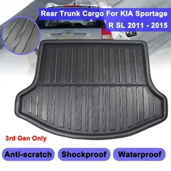 Cargo Liner For KIA Sportage R SL 2011 - 2015 Boot Tray Rear Trunk Cover Matt Mat Floor Carpet Kick Pad Mud Non-slip Anti Dust
