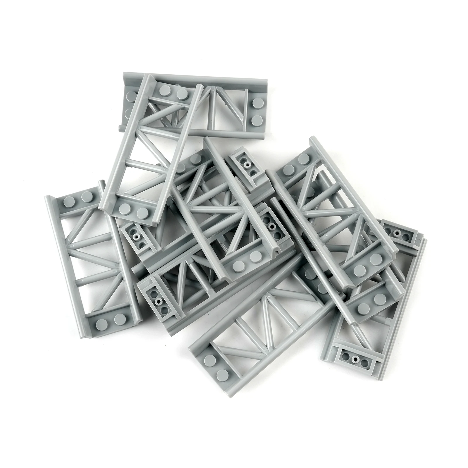 Rails de piste de montagnes russes grises, 10 pièces, petites pièces techniques de Paticle, bloc de construction MOC Compatible avec legoeds 25061 26559 26560
