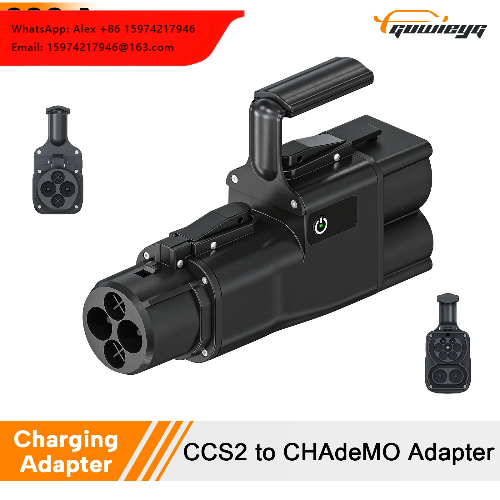 GUWIEYG CCS2 To CHAdeMO Adapter 300A 1000V DC Fast Charging Connector IP65 Waterproof For CHAdeMO EVs