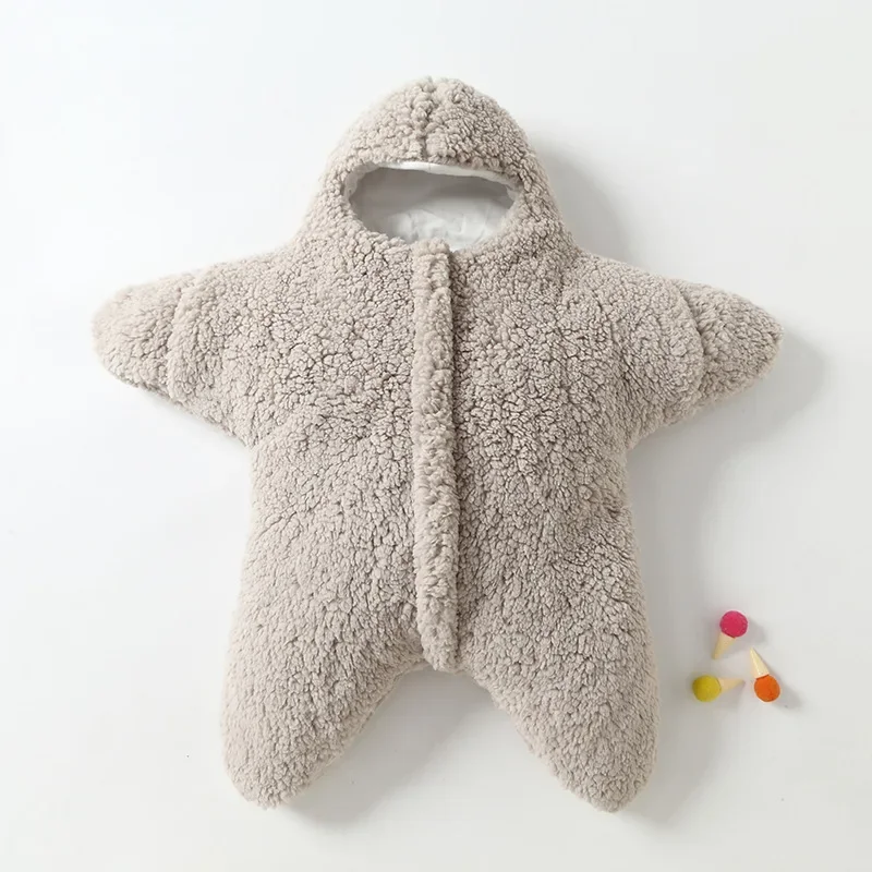 Winter Sleeping Bag Baby Bedding Infant Cute Swaddling Receiving Blankets Starfish Newborn Thicken Swaddle Wrap Saco De Dormir