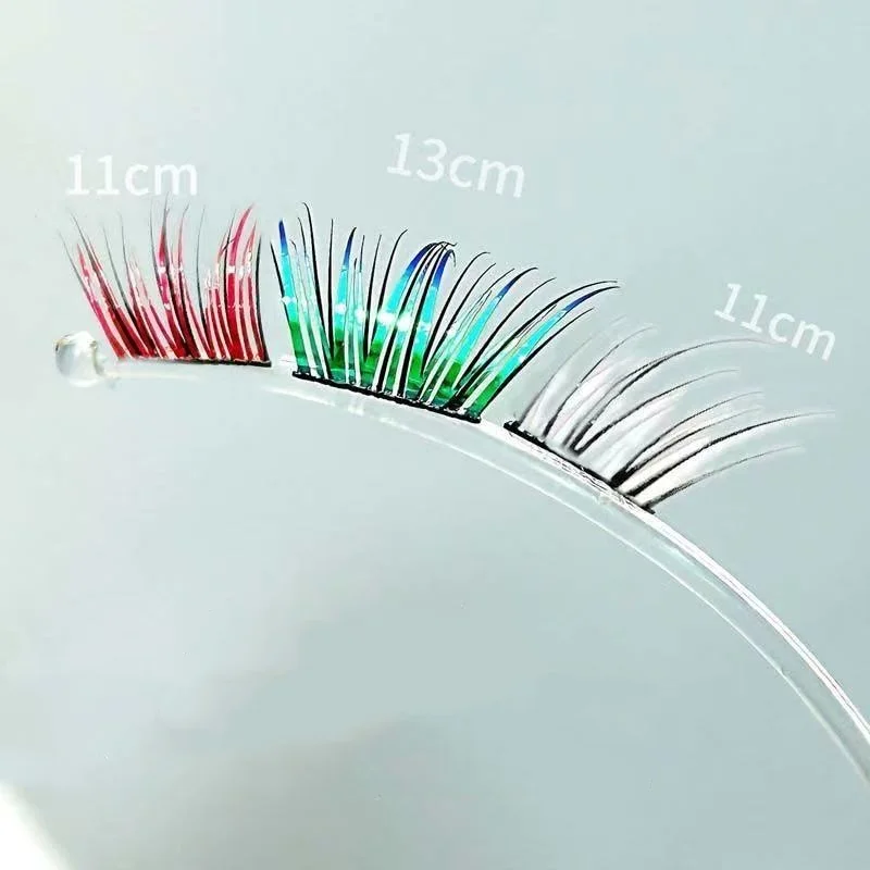 WINKLURE Glue-Free Colorful Christmas Segmented Fake Cluster Lashes Natural Eyelash extension Self Adhesive Cluster Lash