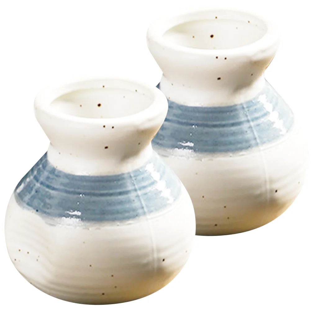 

2Pcs Ceramic Toothpick Holder Exquisite Jar for Home Restaurant Modern Toothpick Dispenser High Capacity Storage