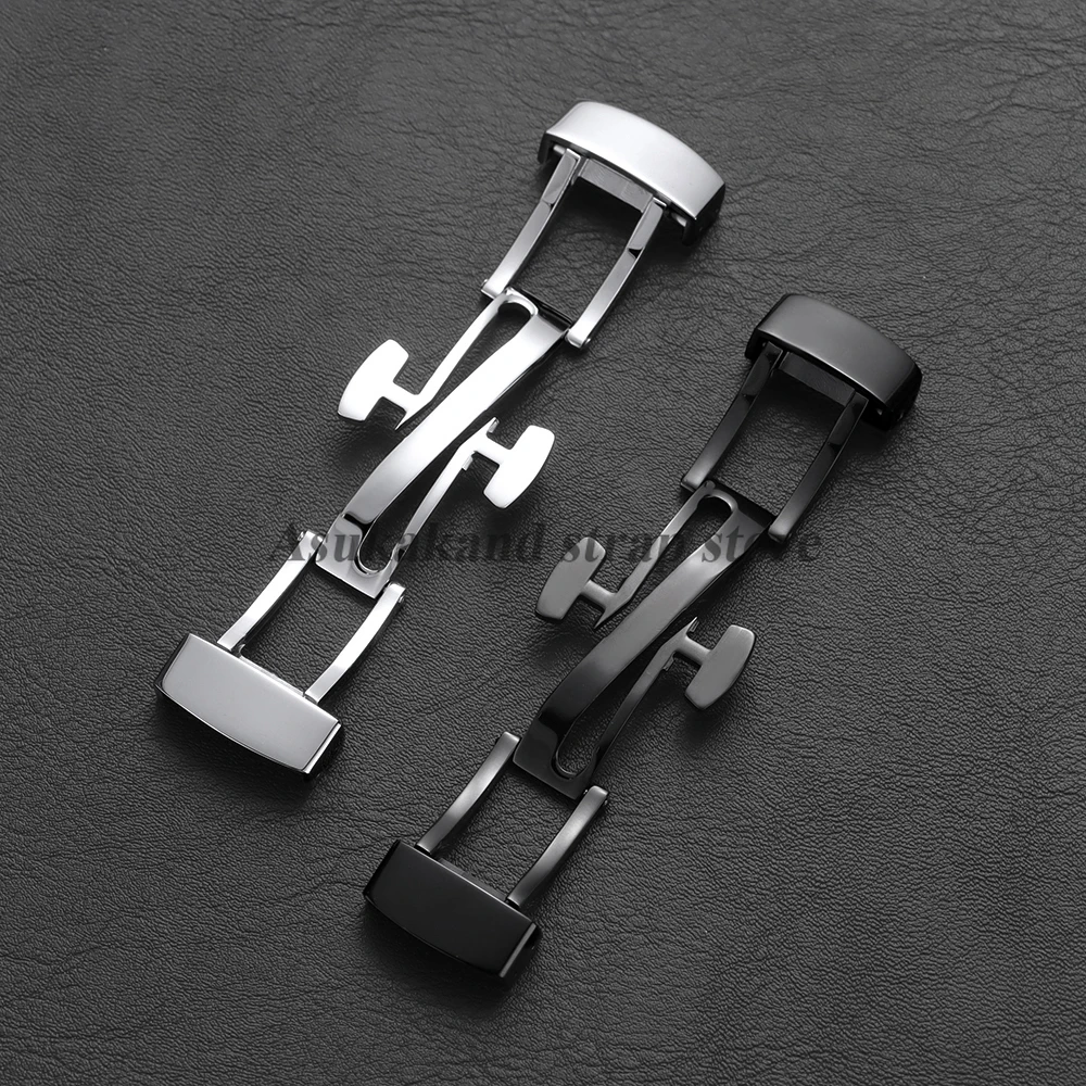 16mm 18mm Stainless Steel Polished Watch Buckles for Patek Philippe for Aquanaut Silicone 5164A 5167A 5168A Metal Folding Clasp