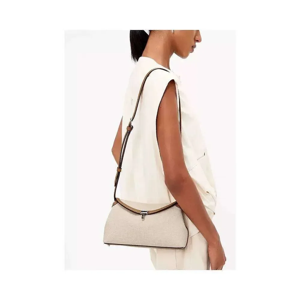 

City Bag Nichetoteme New Large Capacity Commuter Handheld Hemp Leather Versatile Single Shoulder Slant Cross Women's Bag