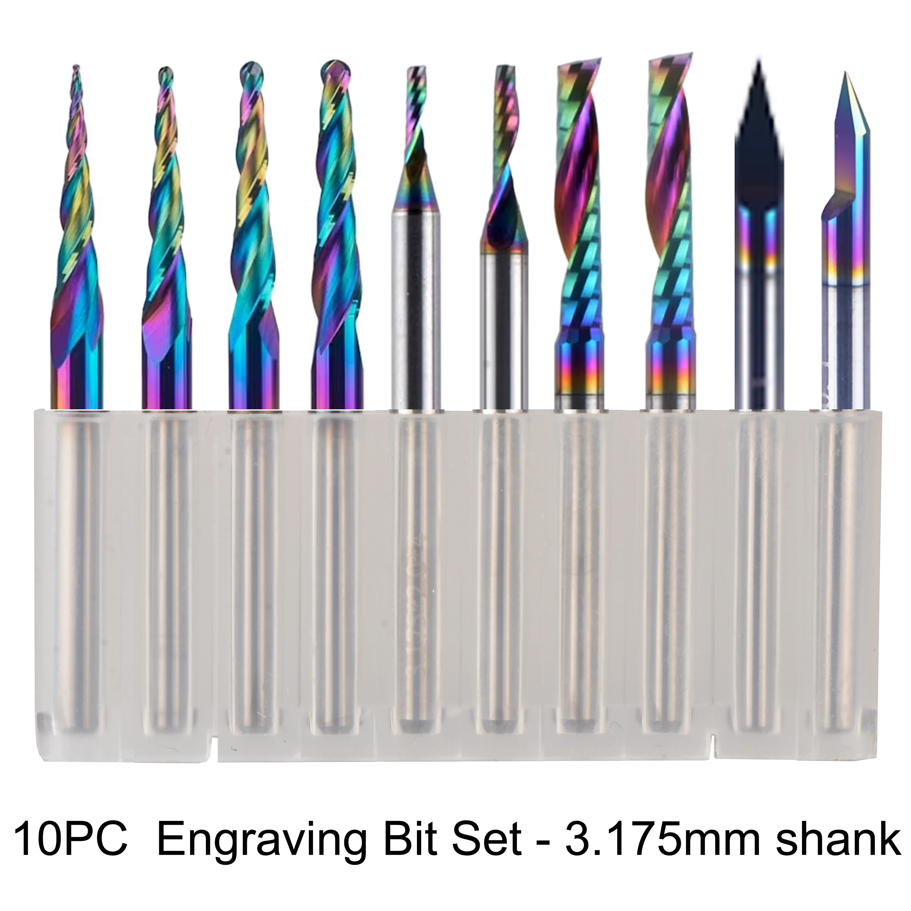 

Набор твердосплавных гравировальных станков Dreanique, хвостовик 3,175 мм, 10 шт./компл., набор фрез для резьбы по дереву, инструменты по дереву