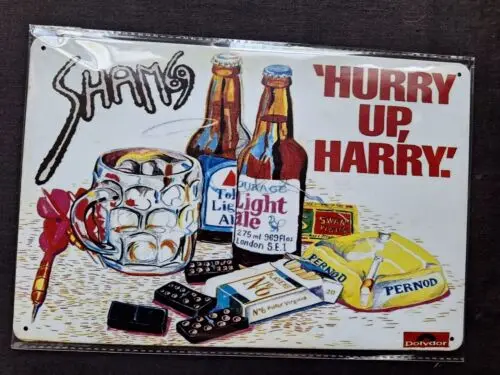 Sham69 'Hurry Up Harry' Metal Sign Plaque English Punk FREE P&P