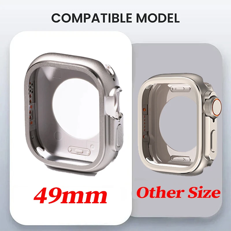 Metal Frame Bumper Case For Apple Watch 46mm 45 44mm Protector Cover For iWatch Series 11 10 9 8 7 6 5 SE Change To Ultra 2 49mm