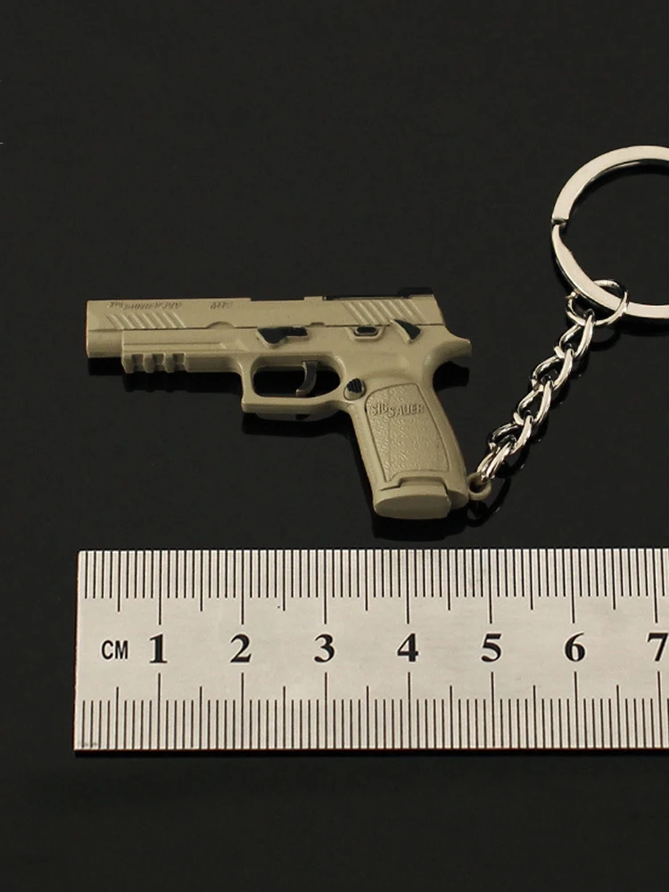 Game for Peace Pendant Mini Gun P320-M17 Keychain Alloy Metal Best Gift for Gun Lovers