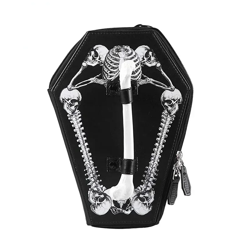 Vampire Coffin Purse Casket Gothic Punk Handbag Halloween Shoulder Bag Women's Crossbody Bag Gift for Birthday