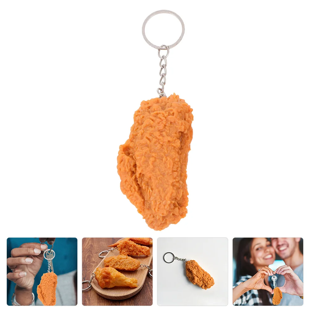 Chicken Leg Pendant Kids Wallet Simulation Keychain Small Food Pendants Backpack Lovely Holder Fashion Decorate