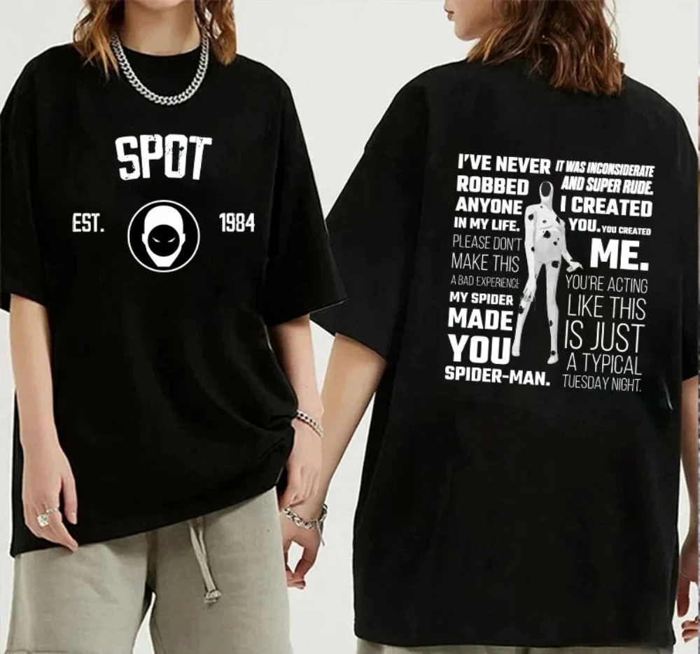 

New Spotted Villain Quotes from "Spider-Man: Through the Spider-Verse" Unisex Pure Cotton All-Season Base Layer T-Shirt