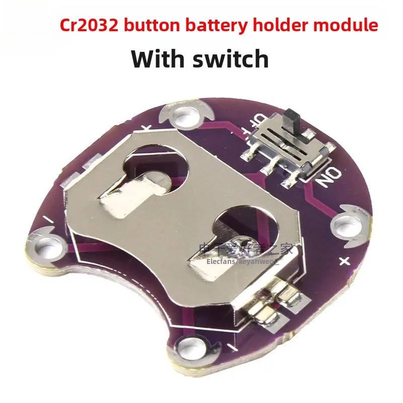 

10pcs/3V Button Battery Holder with Switch CR2032 CR2016 Electronic Clip for LilyPad Wearable Projects