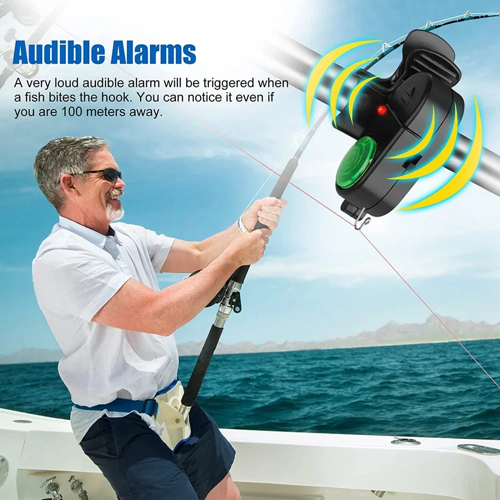 

New 4Pcs Fishing Bite Alarm, Sensitive Electronic Fishing Alarms Indicator, Sound Bite Alert Bell with LED Lights Rare