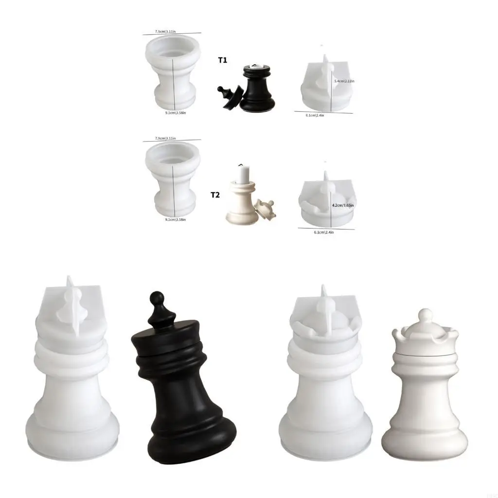 195C Silicone Chess Holder Mold Ornament Gypsum Molds Silicone Texture Suitable for Crafting Holder Ornament