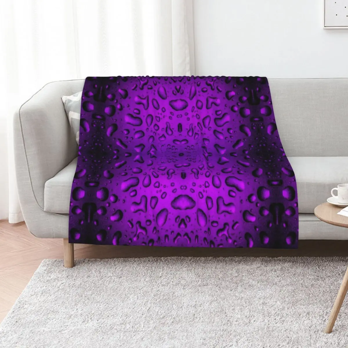

Cool Grainy Purple water drops cool summer fresh Throw Blanket for babies wednesday Sofa Throw Bed Fashionable Blankets